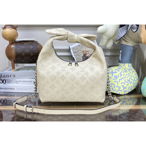 Louis Vuitton M20700 Why Knot PM handbag in Cream Beige Mahina calf leather Louis Vuitton M20700 Why Knot PM handbag in Cream Beige Mahina calf leather