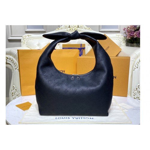 Louis Vuitton M20703 Why Knot PM handbag in Black Mahina calf leather Louis Vuitton M20703 Why Knot PM handbag in Black Mahina calf leather