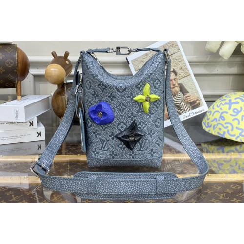 Louis Vuitton M20875 Hobo Cruiser PM bag in Granite Taurillon Monogram Louis Vuitton M20875 Hobo Cruiser PM bag in Granite Taurillon Monogram