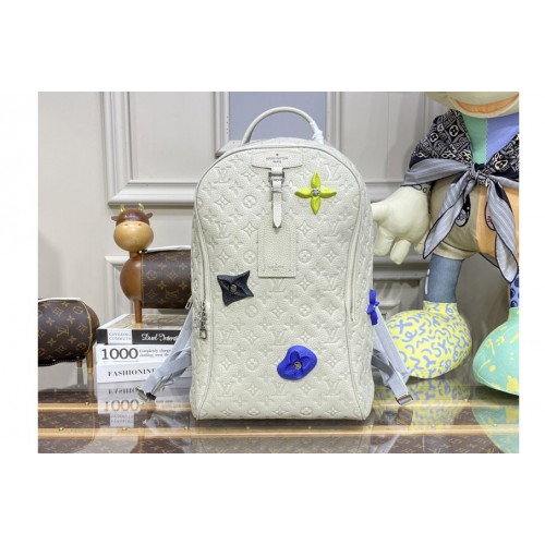 Louis Vuitton M20877 Ellipse Backpack in White Taurillon Monogram embossed cowhide leather Louis Vuitton M20877 Ellipse Backpack in White Taurillon Monogram embossed cowhide leather
