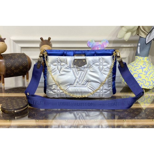 Louis Vuitton M21057 Maxi Multi-Pochette Accessoires bag in Silver Navy Blue Recycled nylon Louis Vuitton M21057 Maxi Multi-Pochette Accessoires bag in Silver Navy Blue Recycled nylon
