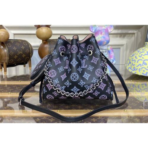 Louis Vuitton M21096 Bella bucket bag in Black Mahina perforated calfskin leather Louis Vuitton M21096 Bella bucket bag in Black Mahina perforated calfskin leather