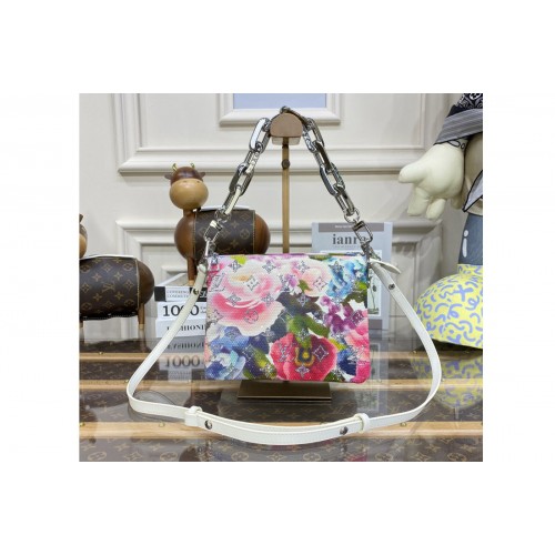 Louis Vuitton M21157 Coussin BB handbag in Multicolor Satin textile and crystals Louis Vuitton M21157 Coussin BB handbag in Multicolor Satin textile and crystals