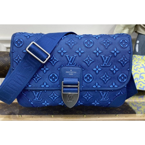 Louis Vuitton M21358 Archy Messenger MM bag in Blue Cowhide leather Louis Vuitton M21358 Archy Messenger MM bag in Blue Cowhide leather