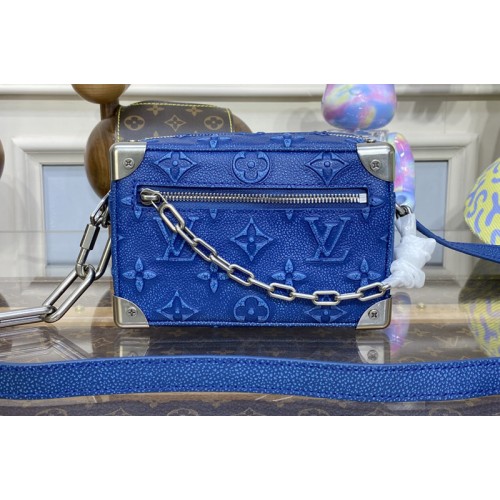 Louis Vuitton M21368 Mini Soft Trunk Bag in Denim Blue Cowhide leather Louis Vuitton M21368 Mini Soft Trunk Bag in Denim Blue Cowhide leather
