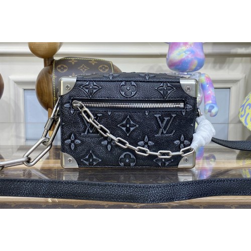 Louis Vuitton M21368 Mini Soft Trunk Bag in Black Cowhide leather Louis Vuitton M21368 Mini Soft Trunk Bag in Black Cowhide leather