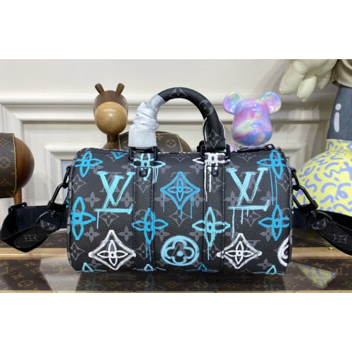Louis Vuitton M21399 Keepall Bandouliere 25 Bag in Graffiti Monogram Eclipse coated canvas Louis Vuitton M21399 Keepall Bandouliere 25 Bag in Graffiti Monogram Eclipse coated canvas