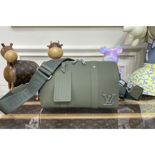 Louis Vuitton M21437 City Keepall Bag in Khaki Aerogram cowhide leather Louis Vuitton M21437 City Keepall Bag in Khaki Aerogram cowhide leather