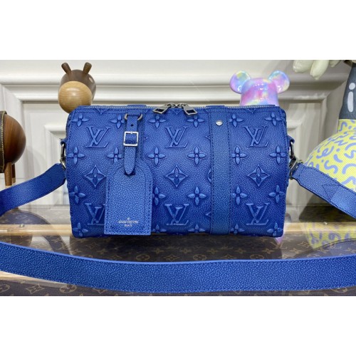 Louis Vuitton M21448 City Keepall Bag in Blue Cowhide leather Louis Vuitton M21448 City Keepall Bag in Blue Cowhide leather
