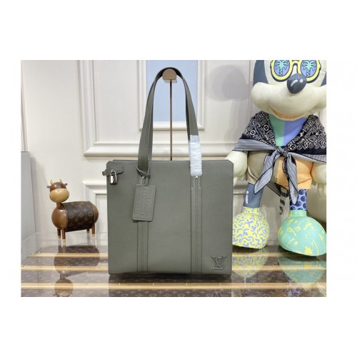 Louis Vuitton M21542 Takeoff Cabas tote bag in Green Aerogram cowhide leather Louis Vuitton M21542 Takeoff Cabas tote bag in Green Aerogram cowhide leather