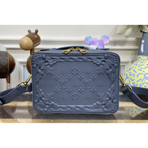 Louis Vuitton M21833 Handle Soft Trunk bag in Grey Calf leather Louis Vuitton M21833 Handle Soft Trunk bag in Grey Calf leather
