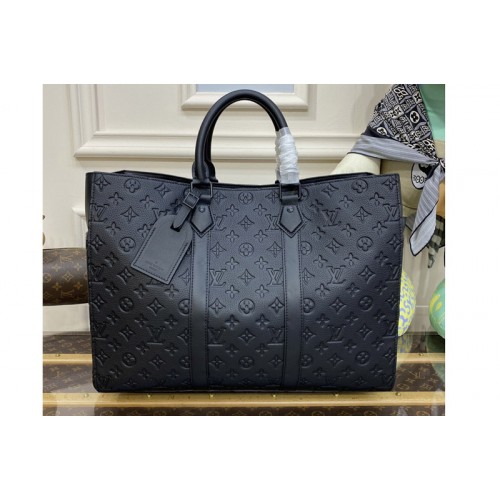 Louis Vuitton HJ0317 Sac Plat 24H Bag in Embossed Taurillon Monogram cowhide leather Louis Vuitton HJ0317 Sac Plat 24H Bag in Embossed Taurillon Monogram cowhide leather
