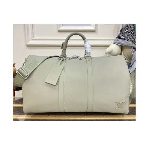 Louis Vuitton M22609 Keepall Bandoulière 50 Bag in Sage Cowhide leather Louis Vuitton M22609 Keepall Bandoulière 50 Bag in Sage Cowhide leather