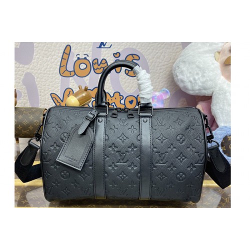 Louis Vuitton M22765 Keepall Bandouliere 35 bag in Embossed Taurillon Monogram cowhide leather Louis Vuitton M22765 Keepall Bandouliere 35 bag in Embossed Taurillon Monogram cowhide leather