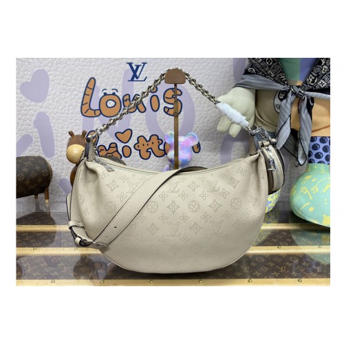 Louis Vuitton MM22823 Baia MM Bag in Gray Perforated Mahina calfskin Louis Vuitton MM22823 Baia MM Bag in Gray Perforated Mahina calfskin