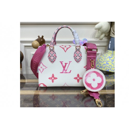 Louis Vuitton M22976 OnTheGo PM tote bag in Pink Monogram coated canvas Louis Vuitton M22976 OnTheGo PM tote bag in Pink Monogram coated canvas