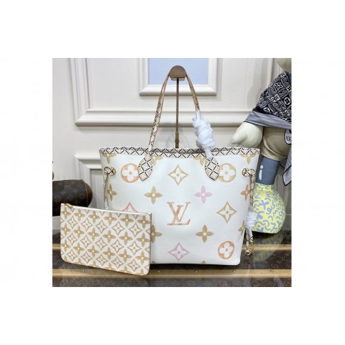 Louis Vuitton M22978 Neverfull MM tote bag in Beige Monogram coated canvas Louis Vuitton M22978 Neverfull MM tote bag in Beige Monogram coated canvas