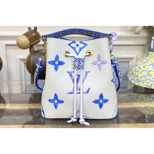 Louis Vuitton M22986 NeoNoe bucket bag in Blue Monogram coated canvas Louis Vuitton M22986 NeoNoe bucket bag in Blue Monogram coated canvas