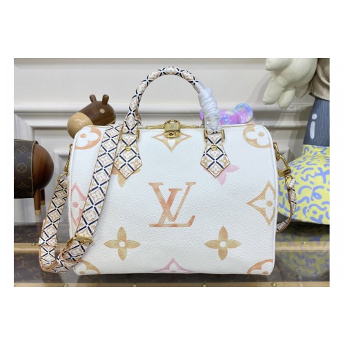 Louis Vuitton M22987 Speedy Bandoulière 25 handbag in Beige Monogram coated canvas Louis Vuitton M22987 Speedy Bandoulière 25 handbag in Beige Monogram coated canvas