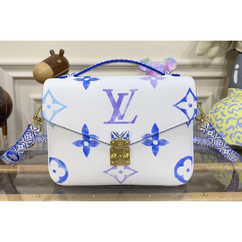 Louis Vuitton M23055 Pochette Metis handbag in Blue Monogram coated canvas Louis Vuitton M23055 Pochette Metis handbag in Blue Monogram coated canvas