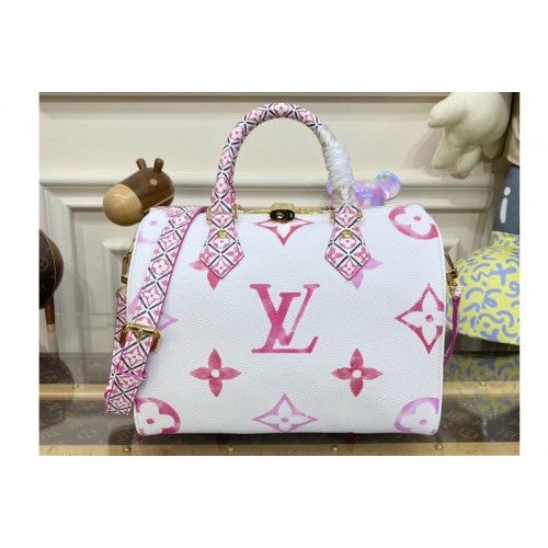 Louis Vuitton M23073 Speedy Bandoulière 25 handbag in Pink Monogram coated canvas Louis Vuitton M23073 Speedy Bandoulière 25 handbag in Pink Monogram coated canvas