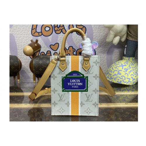 Louis Vuitton M23615 Petit Sac Plat Bag in Beige Ocher Monopaname coated canvas Louis Vuitton M23615 Petit Sac Plat Bag in Beige Ocher Monopaname coated canvas