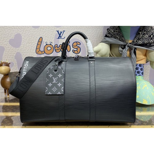 Louis Vuitton M23721 Keepall Bandouliere 50 bag in Black Epi XL grained leather Louis Vuitton M23721 Keepall Bandouliere 50 bag in Black Epi XL grained leather
