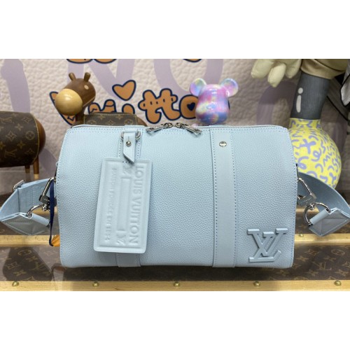 Louis Vuitton M23725 City Keepall bag in Cloud Blue Cowhide leather Louis Vuitton M23725 City Keepall bag in Cloud Blue Cowhide leather