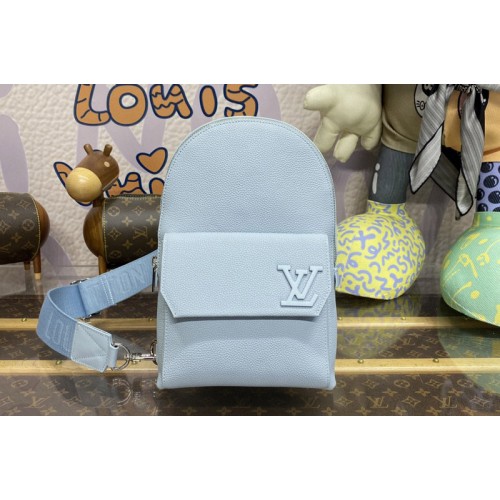 Louis Vuitton M23765 Pilot Slingbag in Blue Cowhide leather Louis Vuitton M23765 Pilot Slingbag in Blue Cowhide leather