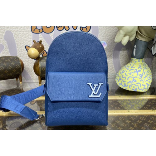 Louis Vuitton M23765 Pilot Slingbag in Navy Blue Cowhide leather Louis Vuitton M23765 Pilot Slingbag in Navy Blue Cowhide leather
