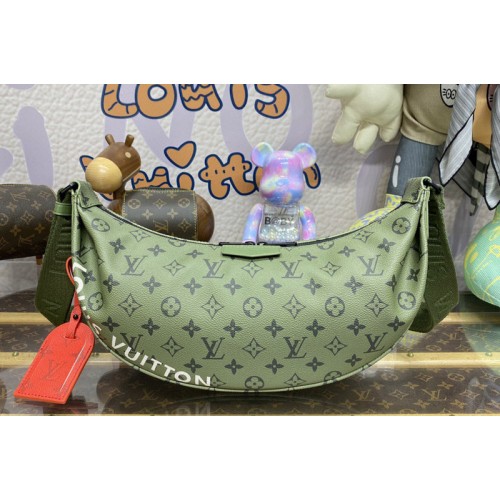 Louis Vuitton M23779 Hamac Bag in Khaki Green Vermillion Red Monogram coated canvas Louis Vuitton M23779 Hamac Bag in Khaki Green Vermillion Red Monogram coated canvas