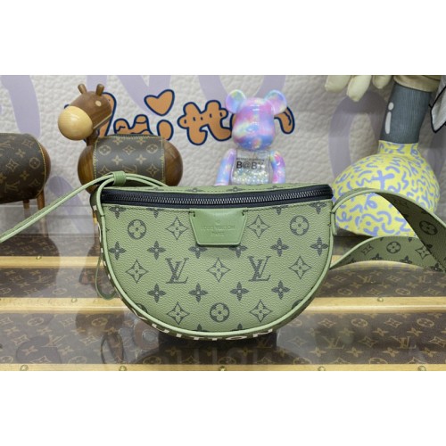 Louis Vuitton M23838 Moon Crossbody bag in Khaki Green Vermillion Red Monogram canvas Louis Vuitton M23838 Moon Crossbody bag in Khaki Green Vermillion Red Monogram canvas