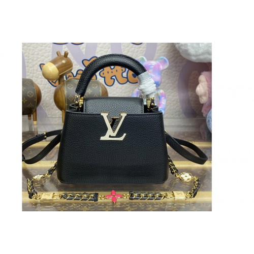 Louis Vuitton M23950 Capucines Mini handbag in Black Taurillon leather Louis Vuitton M23950 Capucines Mini handbag in Black Taurillon leather