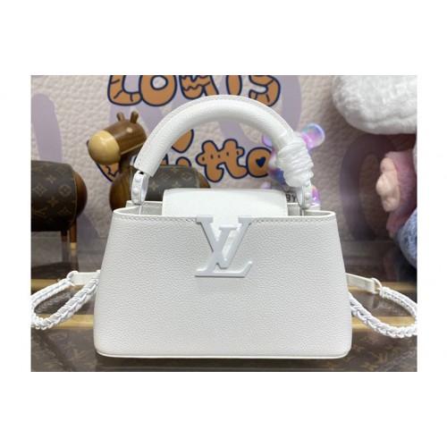 Louis Vuitton M23956 Capucines East-West Mini handbag in Optic White Matte Taurillon Leather Louis Vuitton M23956 Capucines East-West Mini handbag in Optic White Matte Taurillon Leather