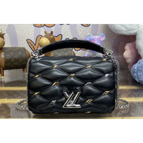 Louis Vuitton M24151 GO-14 MM handbag in Black Lambskin Leather Louis Vuitton M24151 GO-14 MM handbag in Black Lambskin Leather