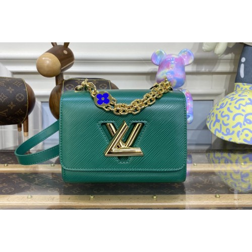 Louis Vuitton M21649 Twist PM handbag in Green Epi grained leather Louis Vuitton M21649 Twist PM handbag in Green Epi grained leather