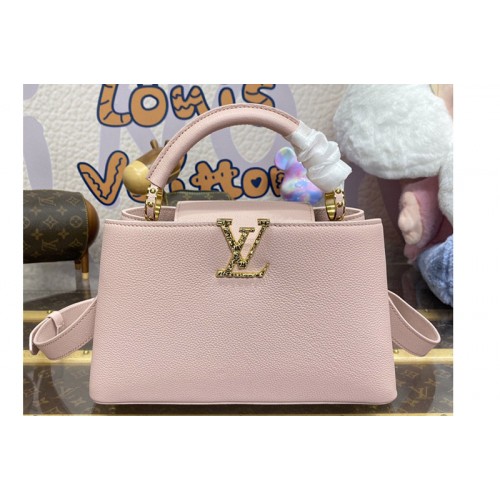 Louis Vuitton M24664 Capucines East West BB handbag in Pink Grained calfskin Louis Vuitton M24664 Capucines East West BB handbag in Pink Grained calfskin