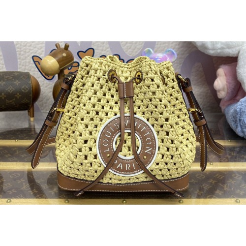 Louis Vuitton M24722 Noe BB bucket bag in Natural Tan natural raffia Louis Vuitton M24722 Noe BB bucket bag in Natural Tan natural raffia