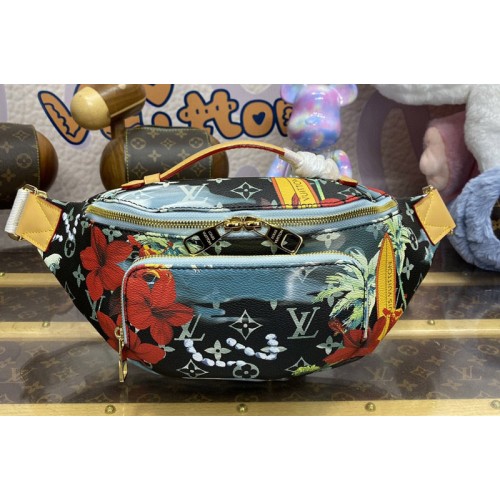 Louis Vuitton M24992 Rush Bumbag in Navy Blue Monogram Surfin coated canvas Louis Vuitton M24992 Rush Bumbag in Navy Blue Monogram Surfin coated canvas