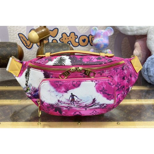 Louis Vuitton M24987 Rush Bumbag in Pink Monogram Surfin coated canvas Louis Vuitton M24987 Rush Bumbag in Pink Monogram Surfin coated canvas