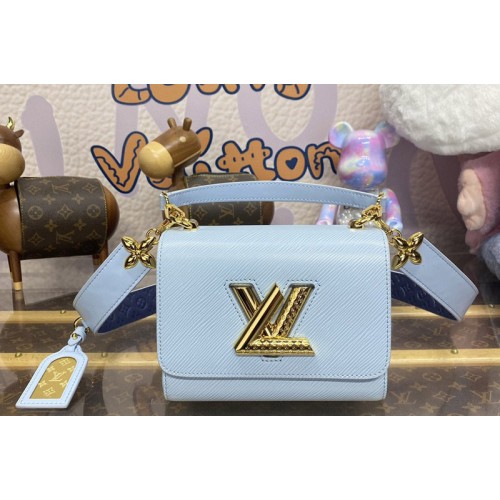 Louis Vuitton M25362 Twist PM handbag in Blue Epi grained leather Louis Vuitton M25362 Twist PM handbag in Blue Epi grained leather