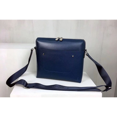 Louis Vuitton M30238 Grigori Messenger Pm Bag in Blue Taiga Leather Louis Vuitton M30238 Grigori Messenger Pm Bag in Blue Taiga Leather
