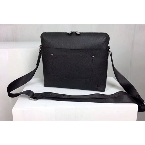 Louis Vuitton M30238 Grigori Messenger Pm Bag in Black Taiga Leather Louis Vuitton M30238 Grigori Messenger Pm Bag in Black Taiga Leather