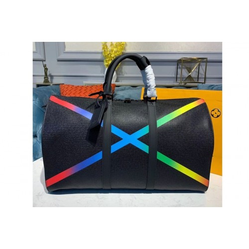 Louis Vuitton M30345 Keepall Bandouliere 50 Bags Black Taiga leather Louis Vuitton M30345 Keepall Bandouliere 50 Bags Black Taiga leather