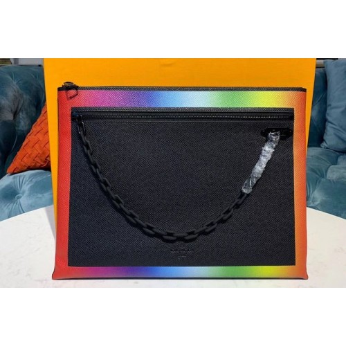 Louis Vuitton M30347 Pochette A4 Bags Black Taiga leather Louis Vuitton M30347 Pochette A4 Bags Black Taiga leather
