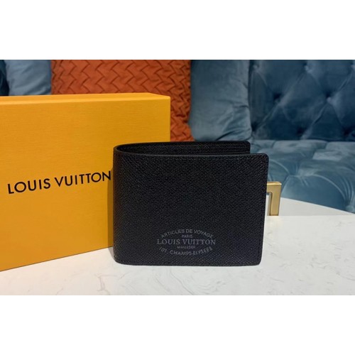 Louis Vuitton M30380 Multiple Wallet Navy Black Taiga leather Louis Vuitton M30380 Multiple Wallet Navy Black Taiga leather