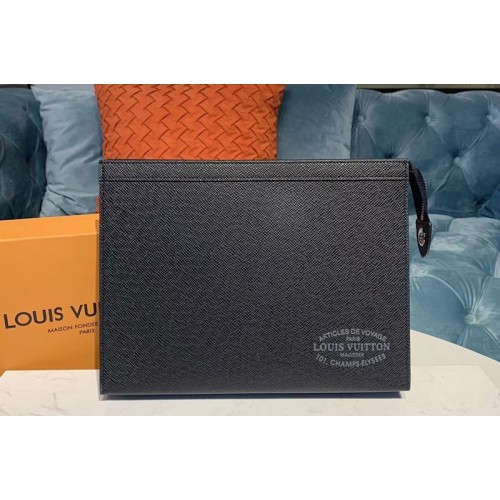Louis Vuitton M30395 Pochette Voyage Bags Black Taiga leather Louis Vuitton M30395 Pochette Voyage Bags Black Taiga leather
