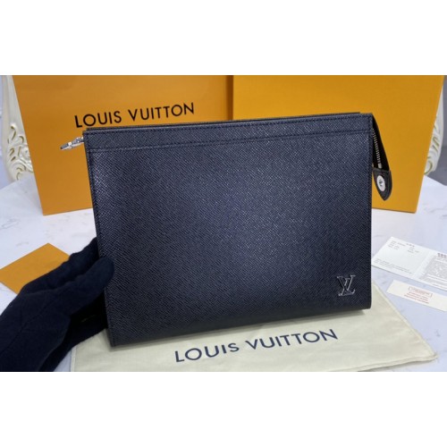 Louis Vuitton M30450 Pochette Voyage in Black Taiga leather Louis Vuitton M30450 Pochette Voyage in Black Taiga leather