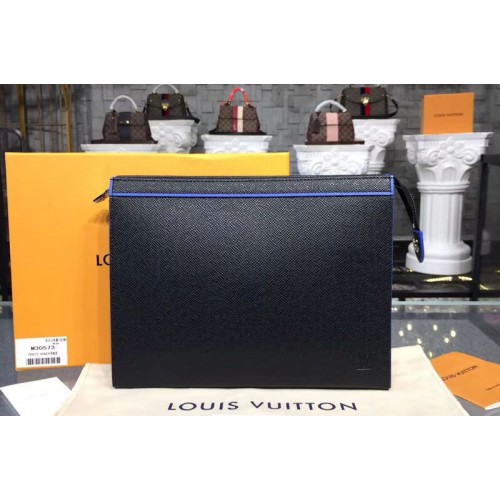 Louis Vuitton M30573 Pochette Voyage MM Bags in Black Taiga Leather Louis Vuitton M30573 Pochette Voyage MM Bags in Black Taiga Leather