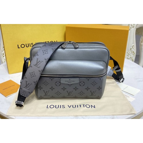 Louis Vuitton M30830 Outdoor Messenger bag in Gray Monogram coated canvas and Taiga leather Louis Vuitton M30830 Outdoor Messenger bag in Gray Monogram coated canvas and Taiga leather